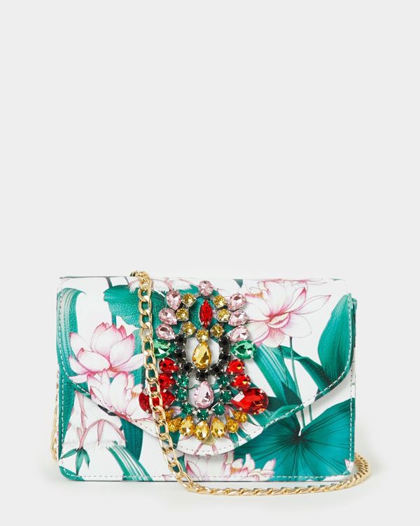 Savida Tropical Print Jewel Bag
