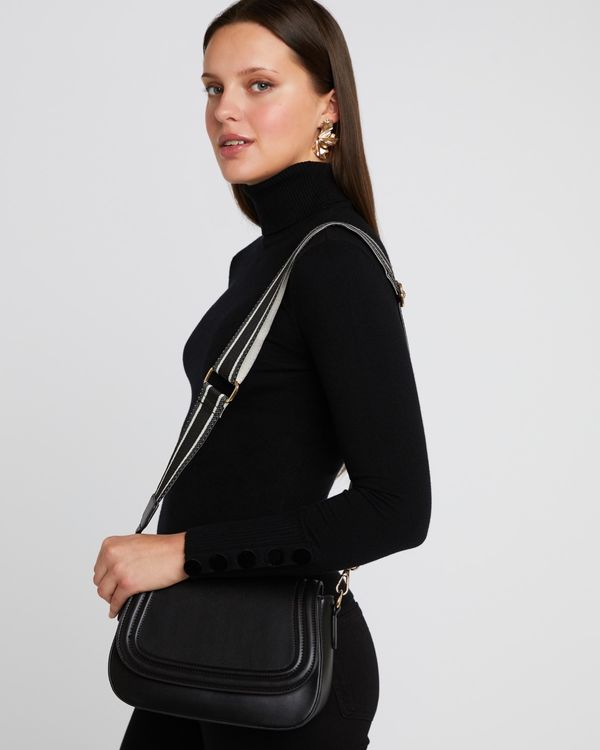 Dunnes Stores | Black Savida Natalie Cross Body Saddle Bag