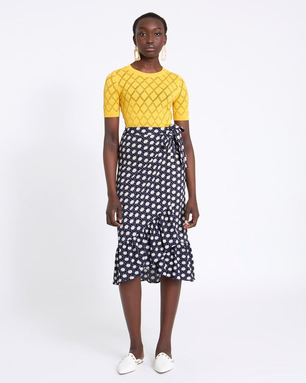 Savida Skirt With Daisy Flower Print