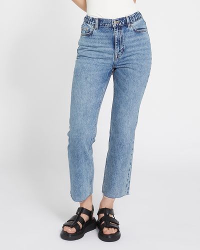 Savida Elasticated High Waist Ankle Grazer Jeans