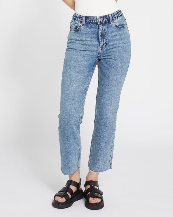 Savida Elasticated High Waist Ankle Grazer Jeans