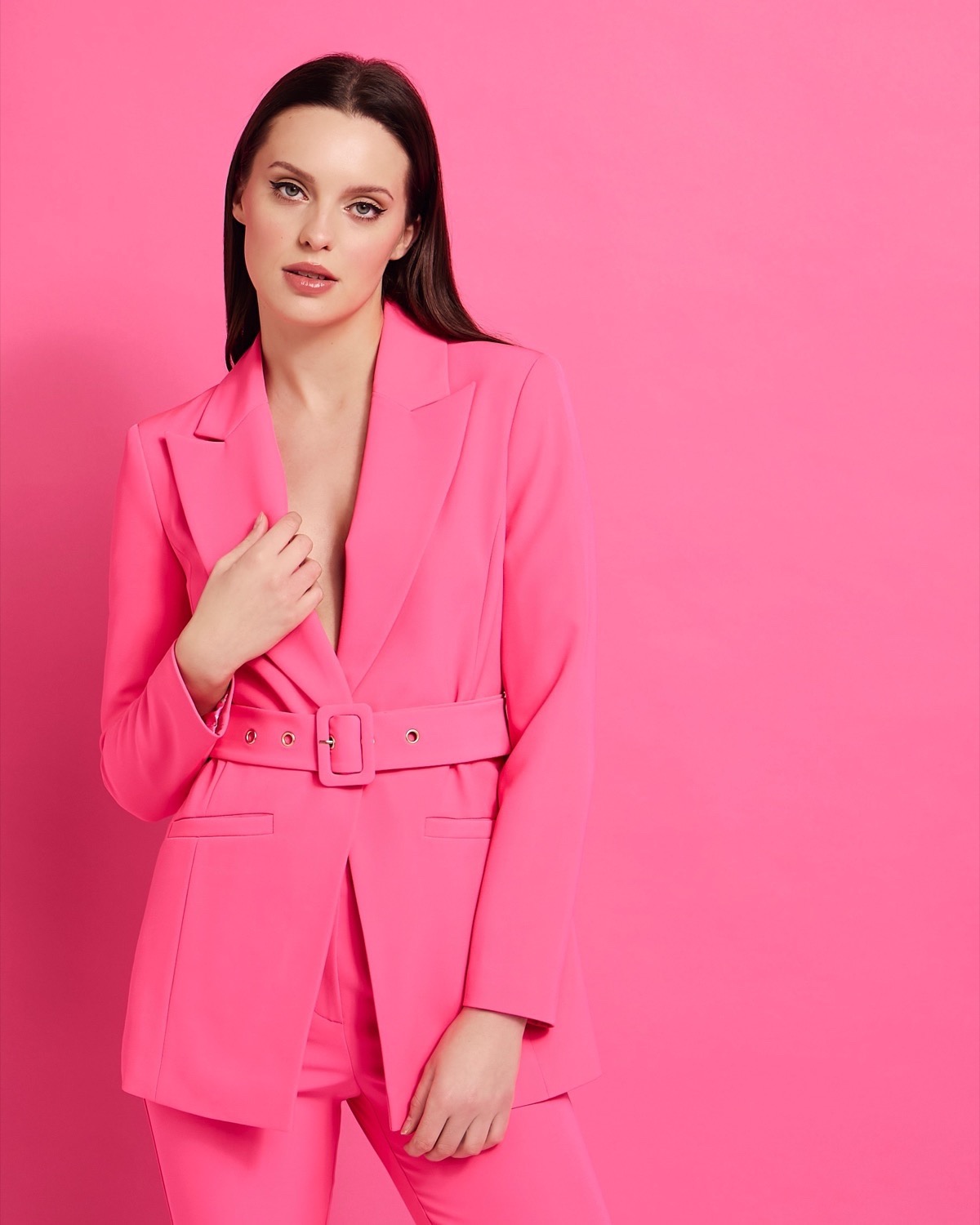 Dunnes Stores  Bright-pink Savida Scallop Suit Trouser