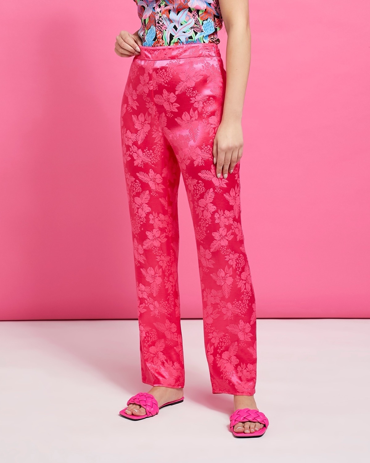 Savida Satin Jacquard Trouser