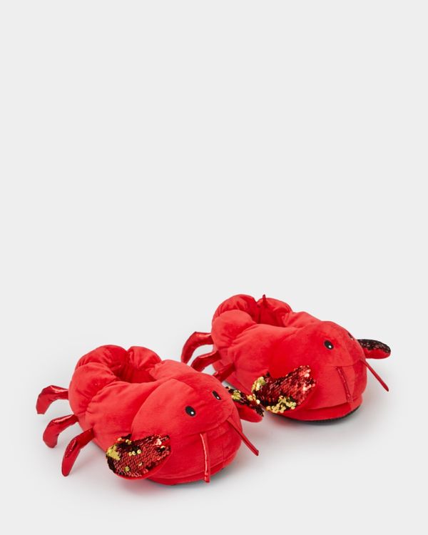 Savida Lobster Sequin Slippers