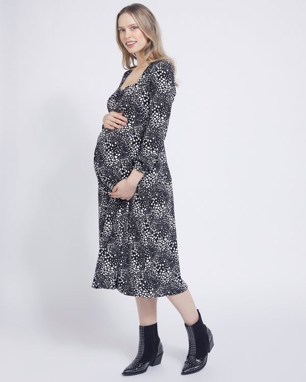 Savida Maternity Animal Print Dress