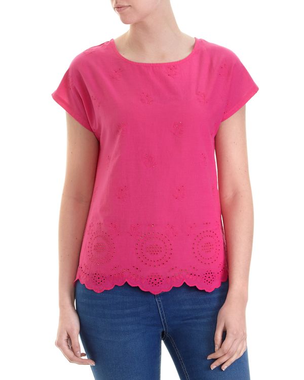 Embroidered Front Top