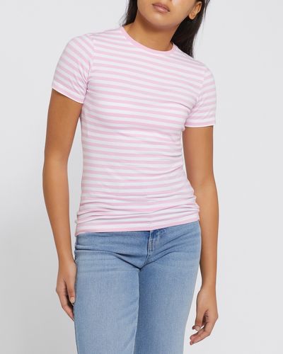 Short Sleeve Stripe Stretch T-Shirt thumbnail