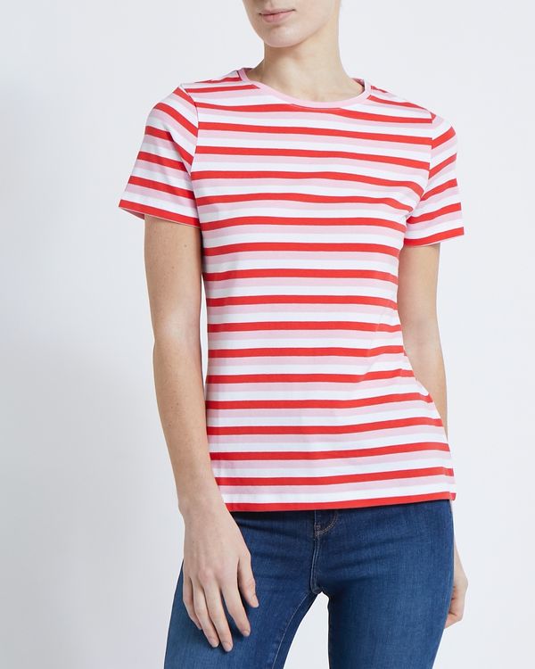 Short Sleeve Stripe Stretch T-Shirt