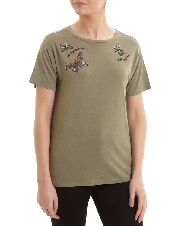 Embellished Butterfly T-Shirt 