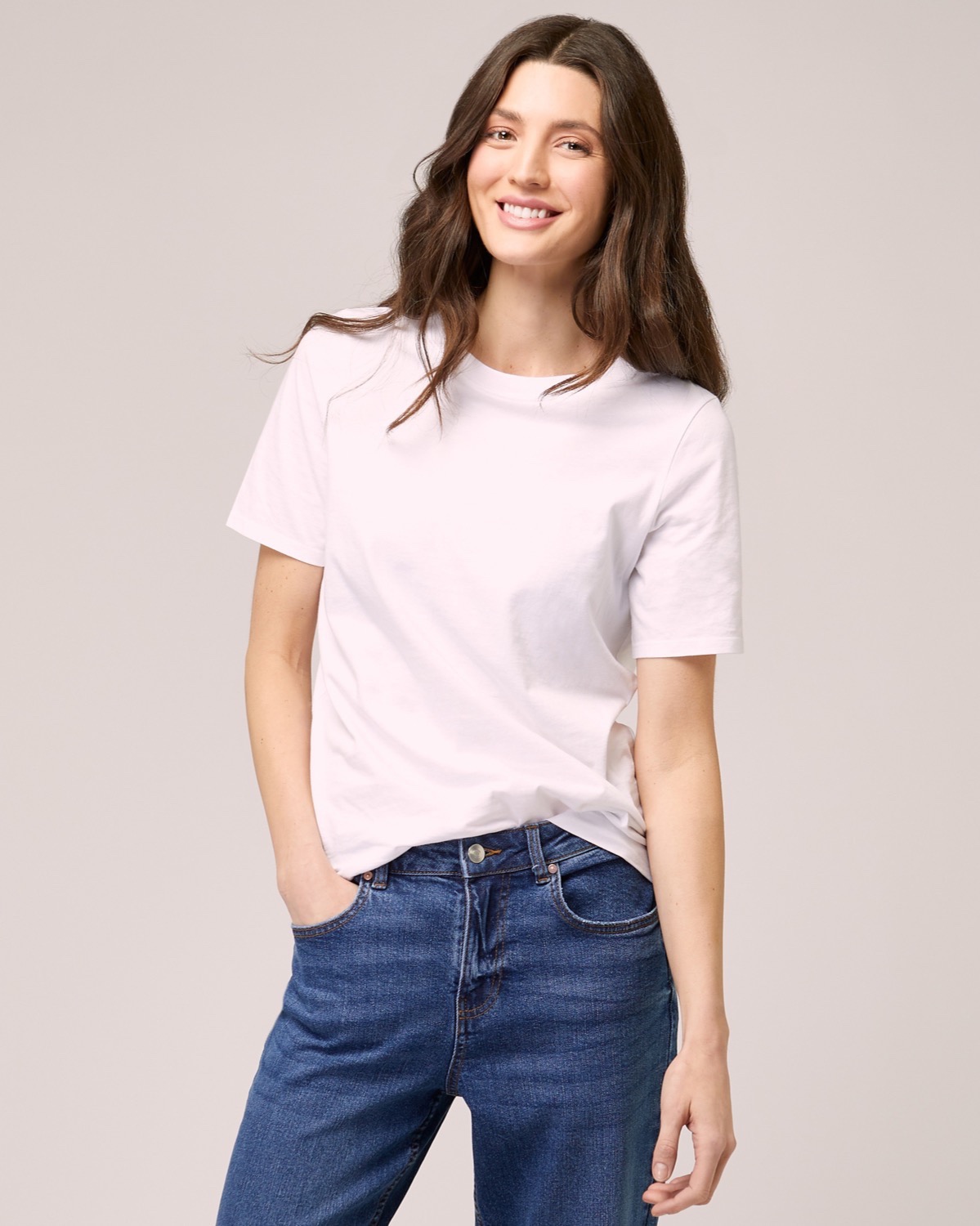 Dunnes Stores | White Cotton Crew Neck T-Shirt