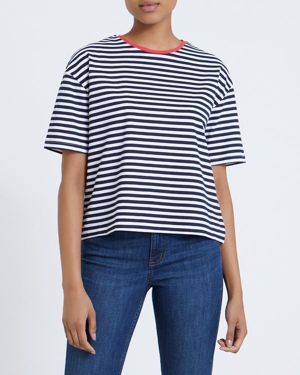 Nautical Printed Crop T-Shirt