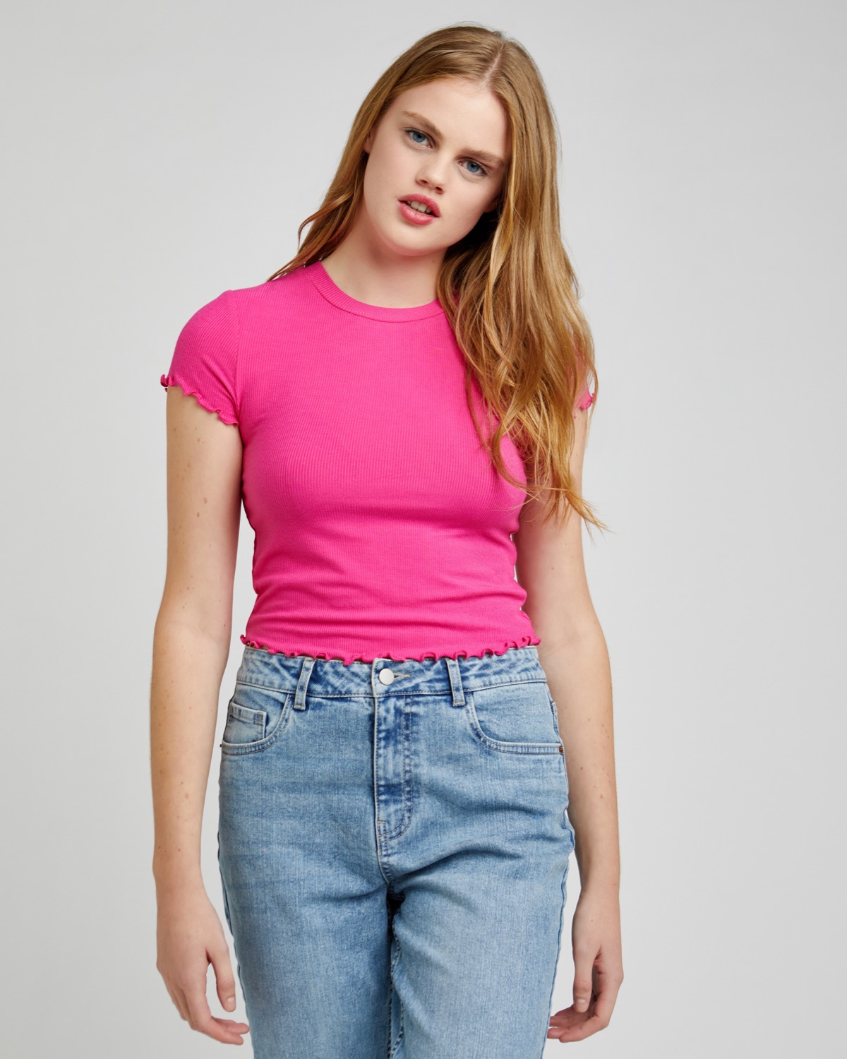 Dunnes Stores | Hot-pink Rib Crop Top