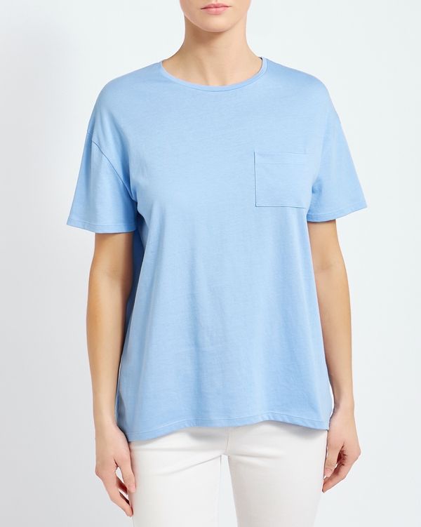 Relaxed Round Neck Pocket T-Shirt