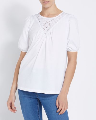Broderie Front Tee