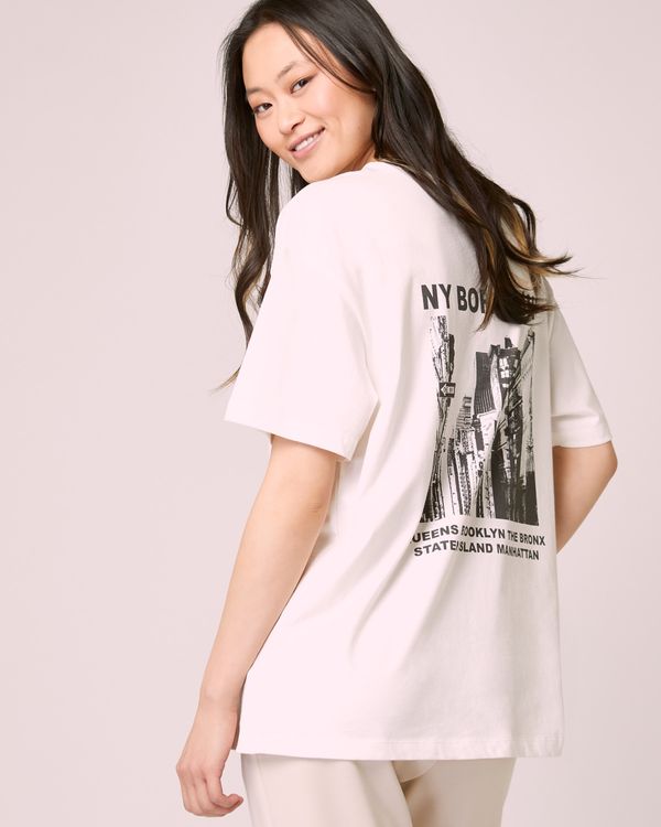 Dunnes Stores | White Pure Cotton Oversized T-Shirt