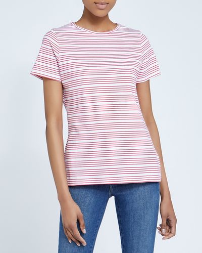 Short-Sleeved Stripe Stretch T-Shirt thumbnail