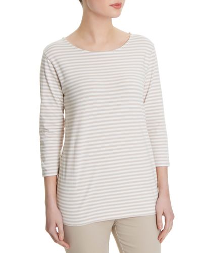 Long-Sleeved Striped Stretch Top thumbnail