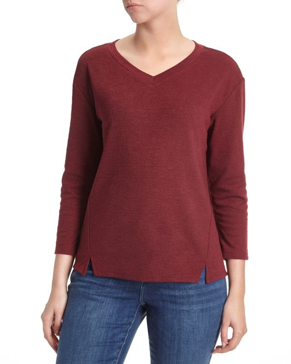 Textured Long-Sleeved Top