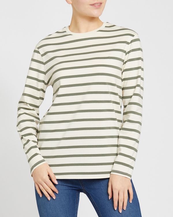 Long-Sleeved Striped Top