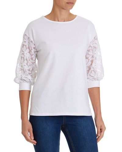 Floral Lace Sleeve Top thumbnail