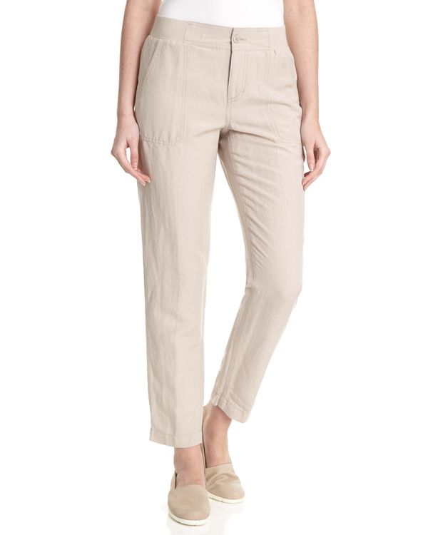 Mid Rise Linen Trousers