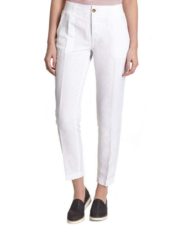 Mid Rise Linen Trousers