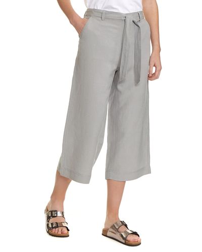 Wide Linen Cropped Trousers thumbnail