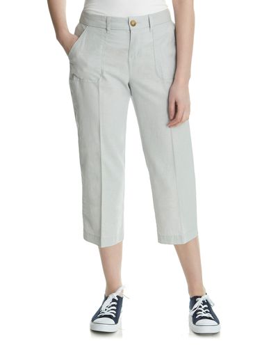 Linen Cropped Trousers  thumbnail