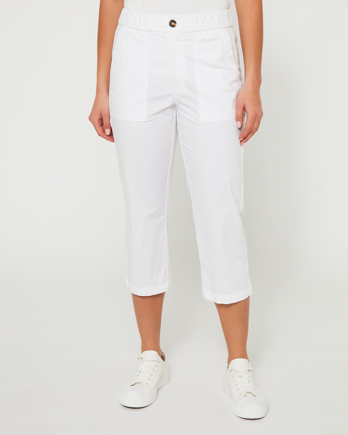 Robell Marie White Cropped Trousers  Free Shipping  Style Boutique NI