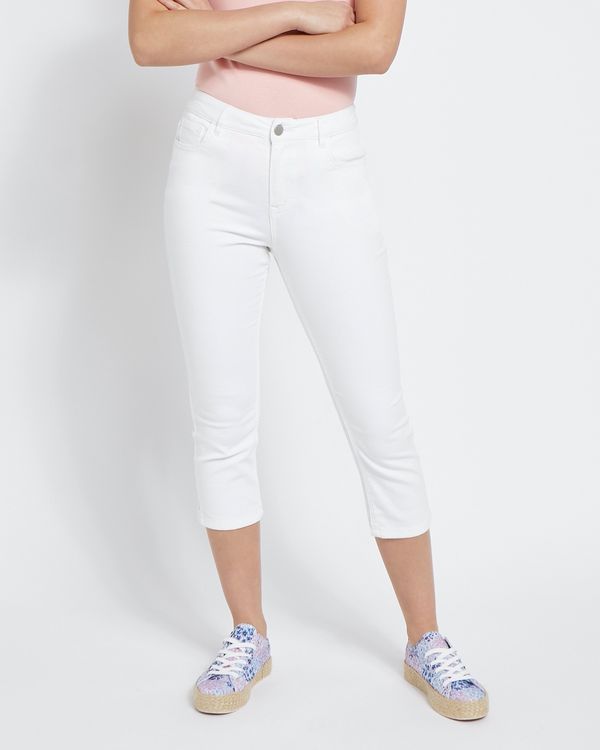 Skinny Crop Mid Rise Jeans