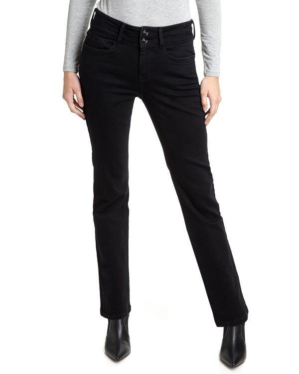Mid Rise Black Bootcut Fit Jeans
