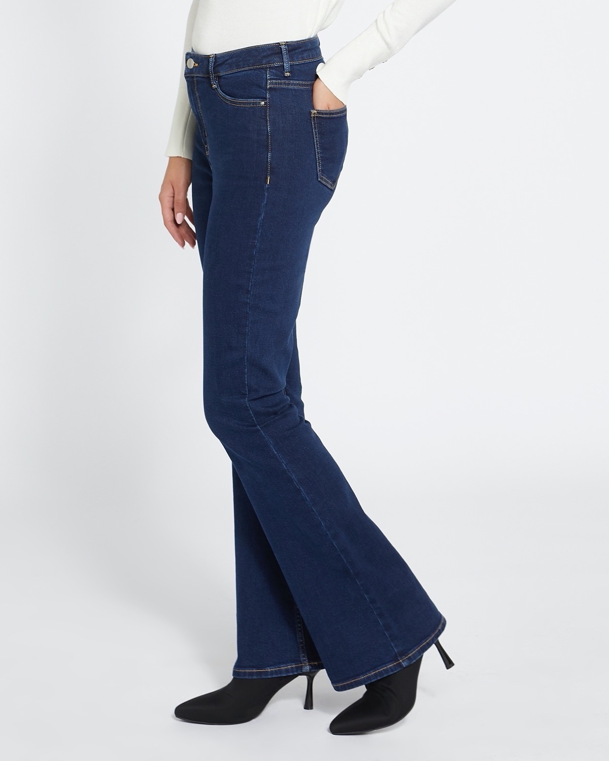 Dunnes Stores  Indigo High Rise Slim Flare Jeans