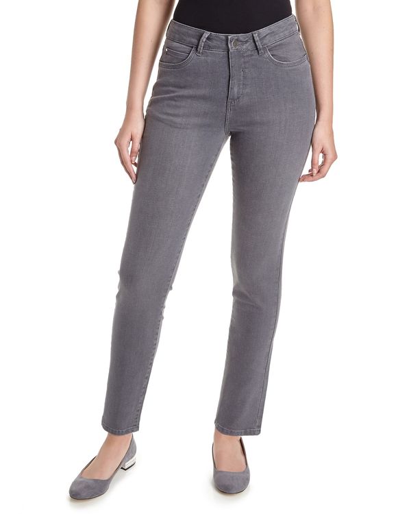Kate Mid Rise Straight Fit Jeans 