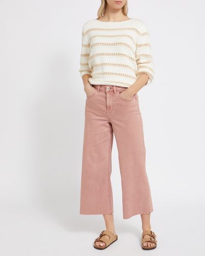 High Rise Wide Leg Cropped Jeans