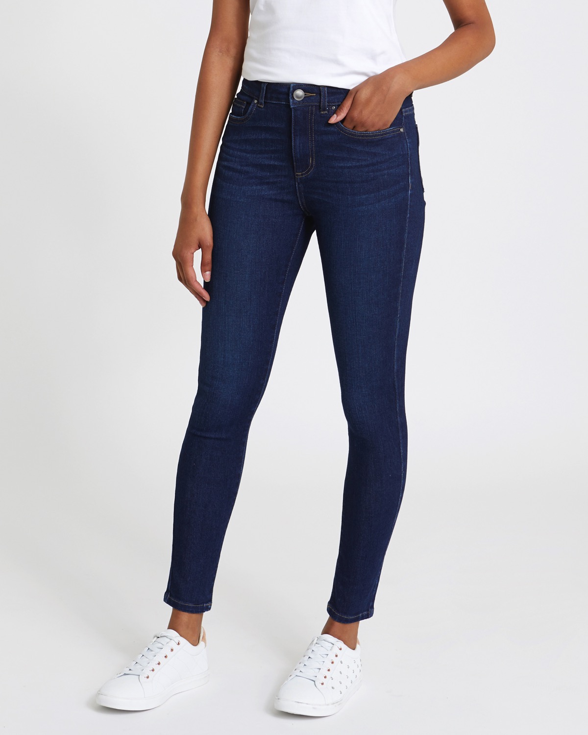 Dunnes Stores | Denim-indigo 360 Skinny Fit Mid Rise Jeans