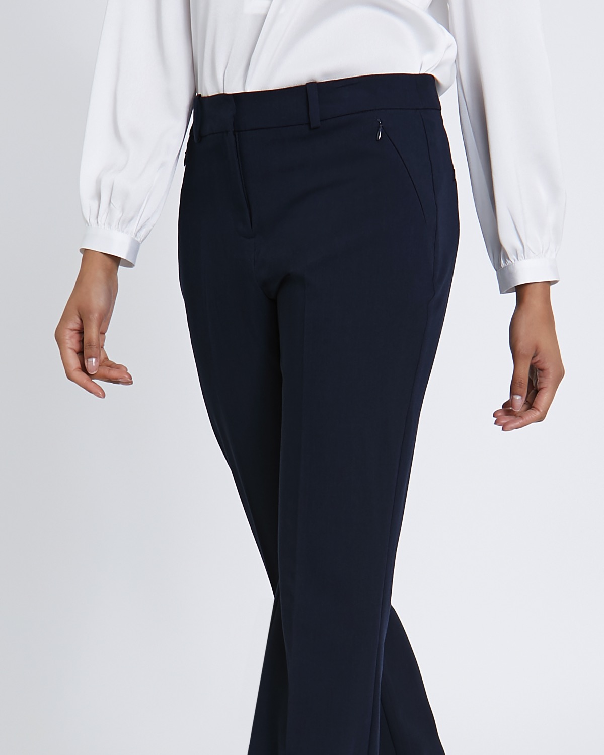 Buy Black Bootcut Trousers With Stretch - 8R | Trousers | Tu