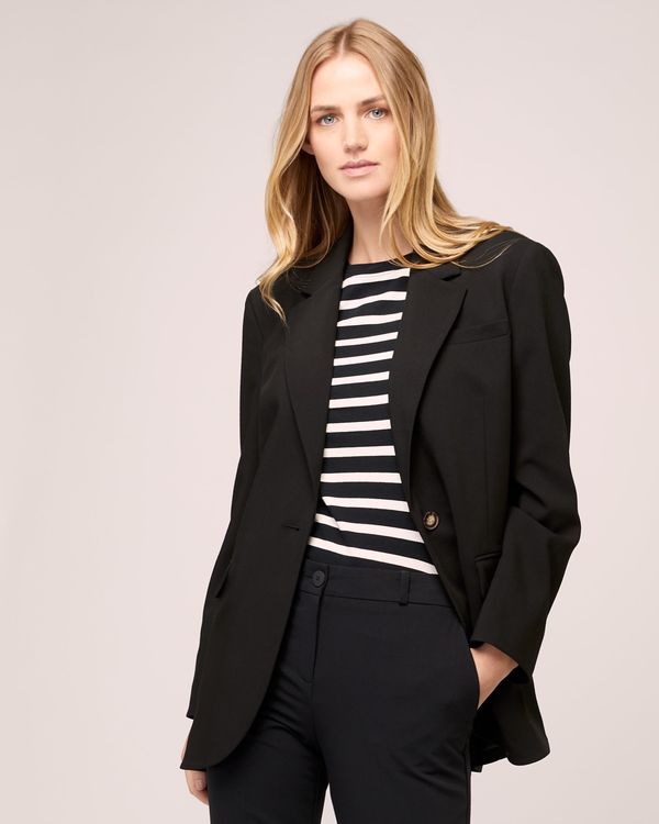 Dunnes Stores | Black Relaxed Single-Breasted Blazer
