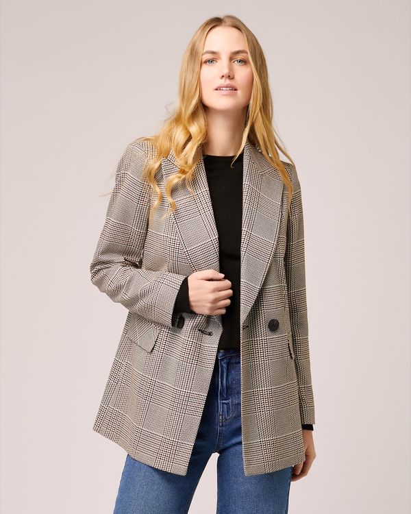 Dunnes Stores | Check Check Single Breasted Blazer