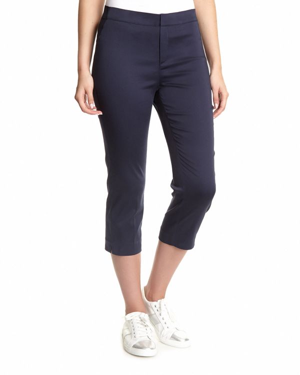 Elastic Back Cropped Trousers