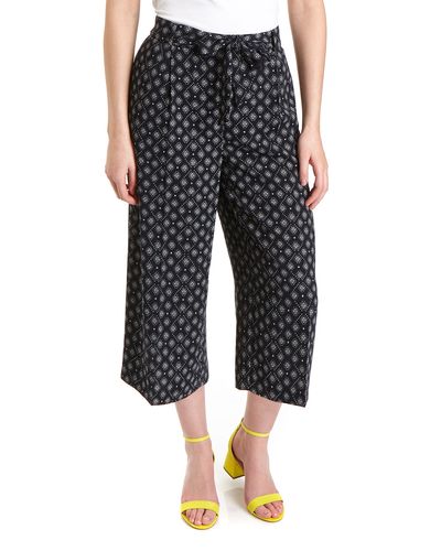Wide Leg Printed Cropped Trousers thumbnail