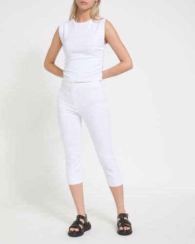 Pull On Stretch Crop Trousers