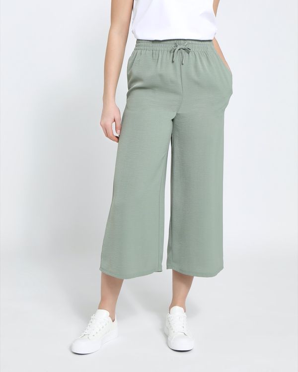 Dunnes Stores | Khaki Wide Leg Crop Trousers