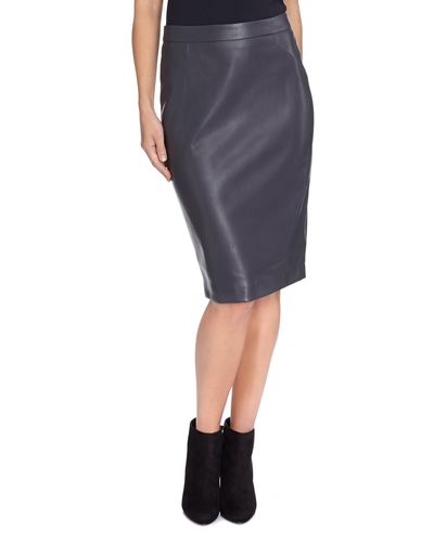 Soft Leather-Look Pencil Skirt thumbnail