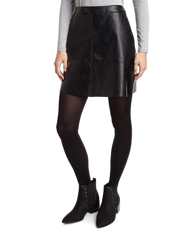Leather Look Mini Skirt