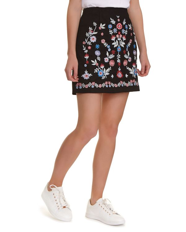 Embroidered Mini Skirt