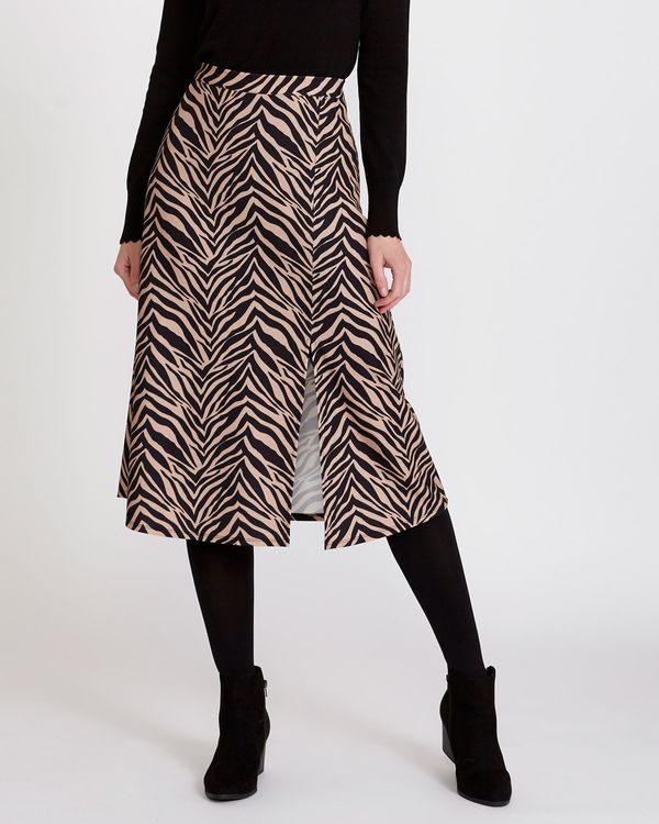 Zebra Midi Skirt