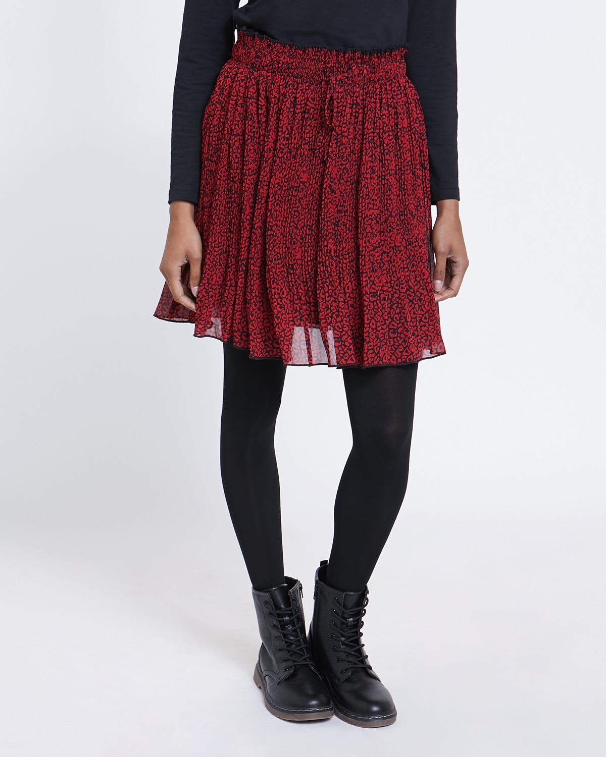 Dunnes Stores | Red Printed Chiffon Mini Skirt