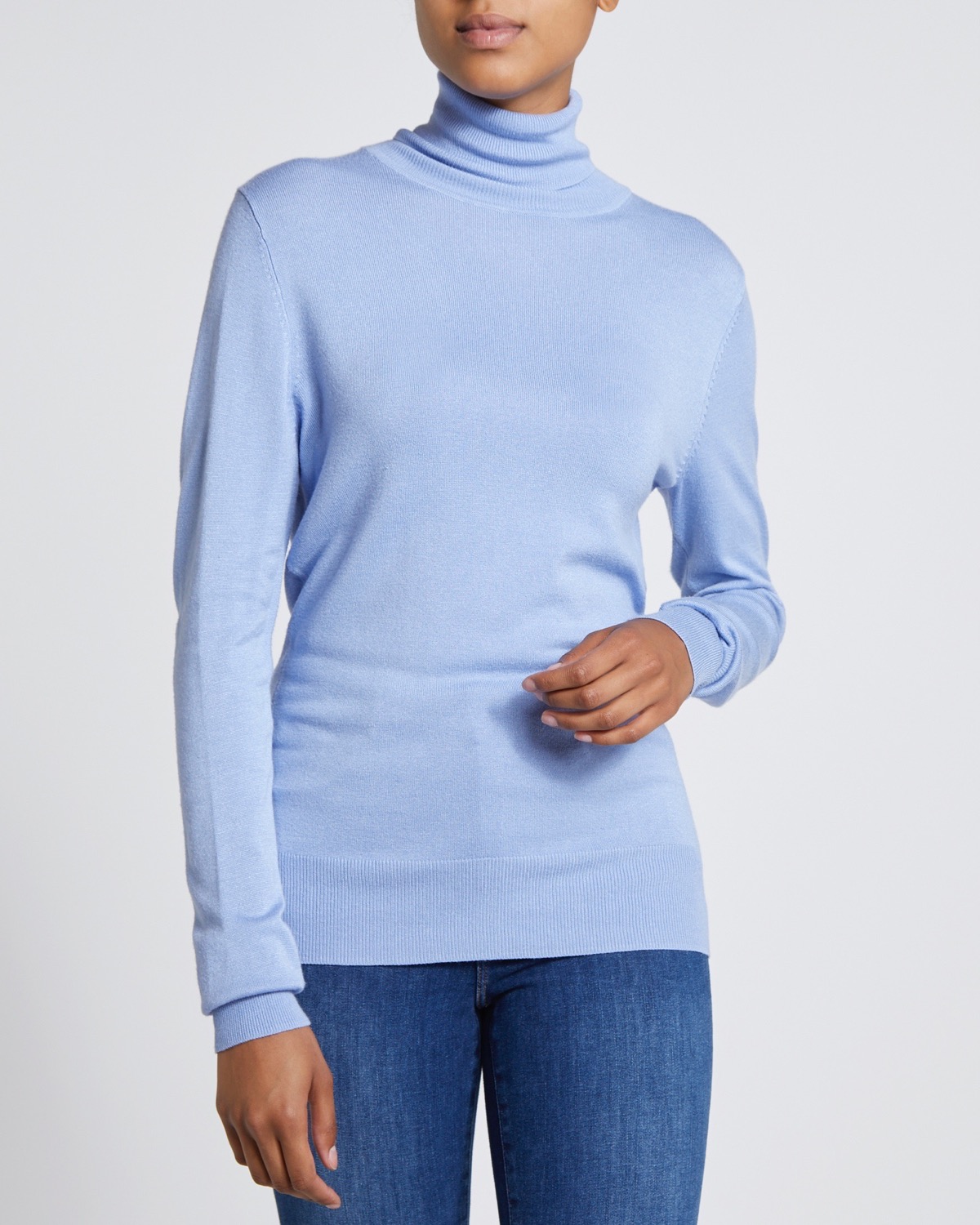 Dunnes Stores | Blue Polo Neck Jumper