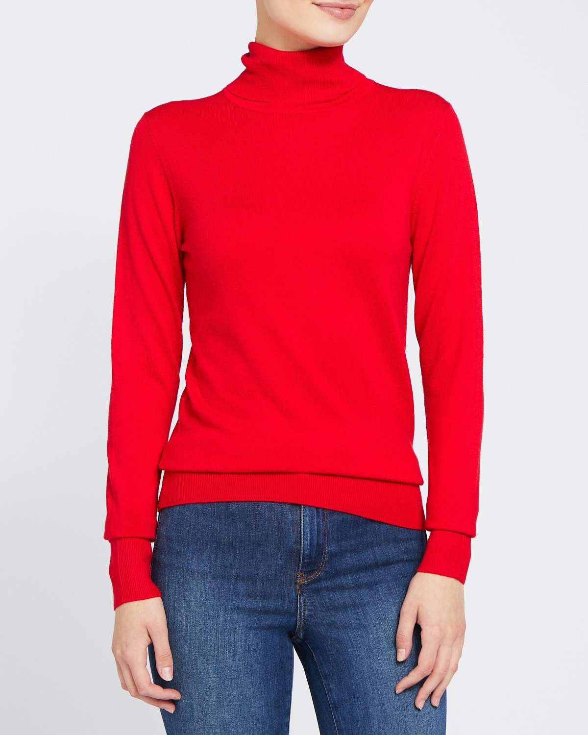 Dunnes Stores | Red Polo Neck Jumper