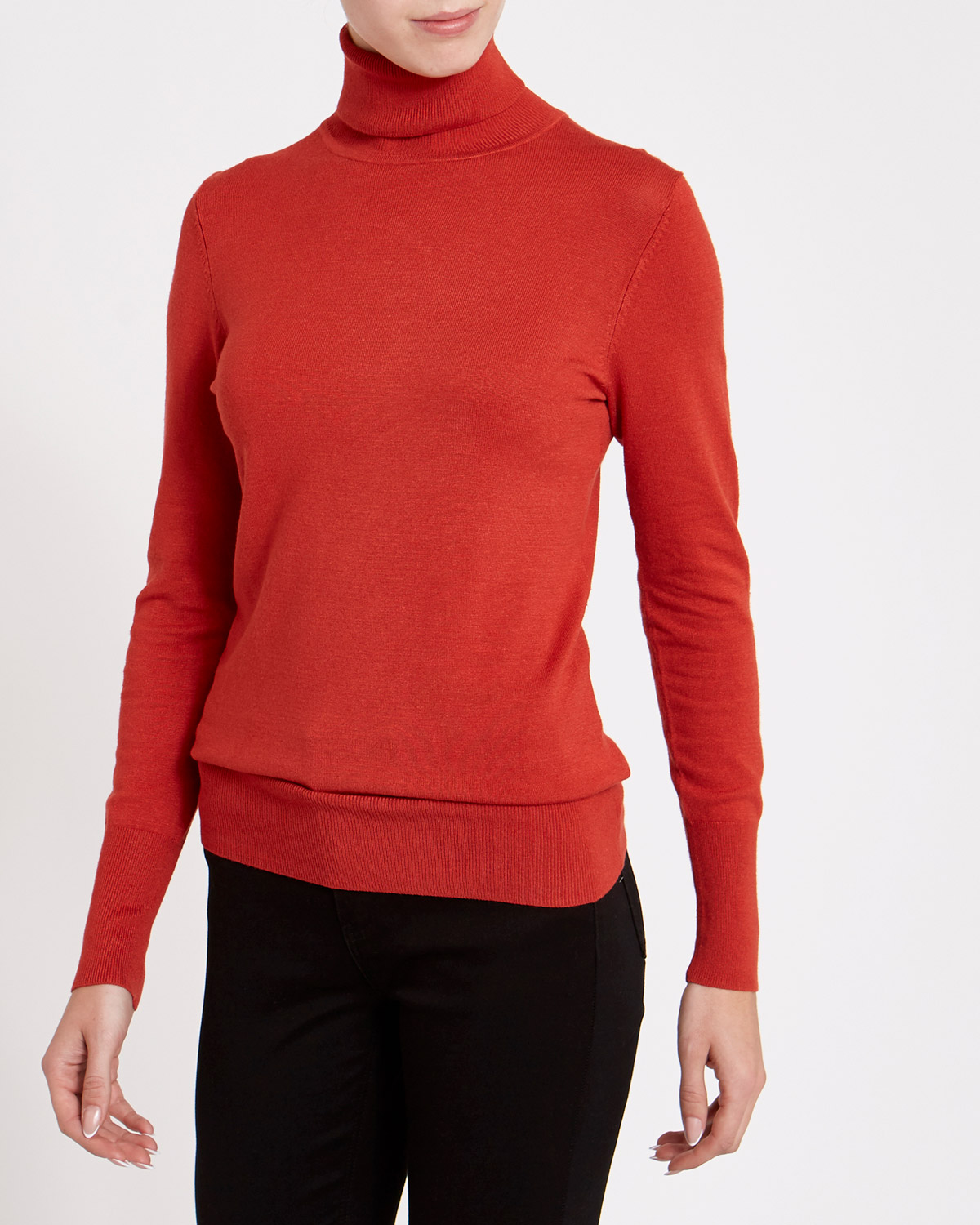 Dunnes Stores | Rust Polo Neck Jumper
